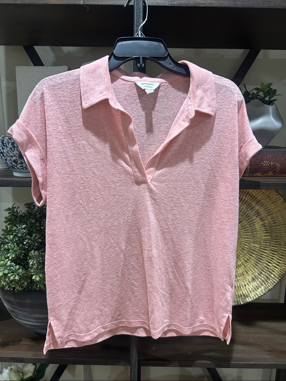 Banana Republic small Casual Pink Collared Tee - Unbranded